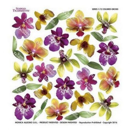 Τυπωμένo φύλλο-Ζελατίνη για Sospeso, Colored orchid