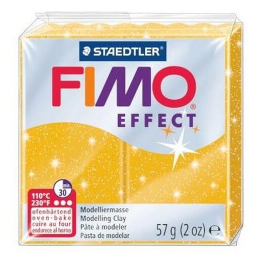 Fimo Effect 56gr Glitter Gold
