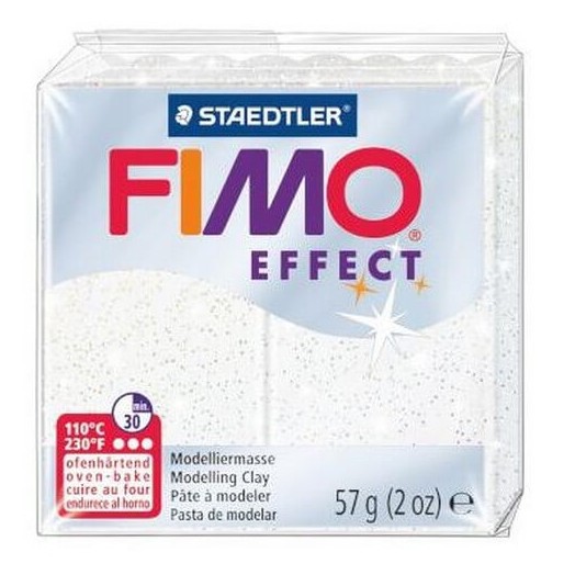 Fimo Effect 56gr Glitter White