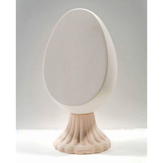 Αυγό κεραμικό με επίπεδη επιφάνεια σε βάση, 21+13cm