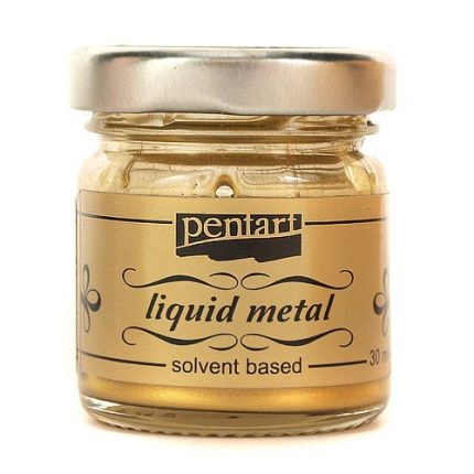 Φύλλο χρυσού Yγρό Pentart Liquid metal, Antique Gold 30ml