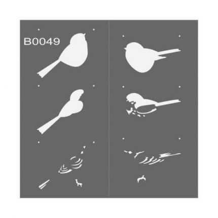 Stencil 30x30cm, Birds