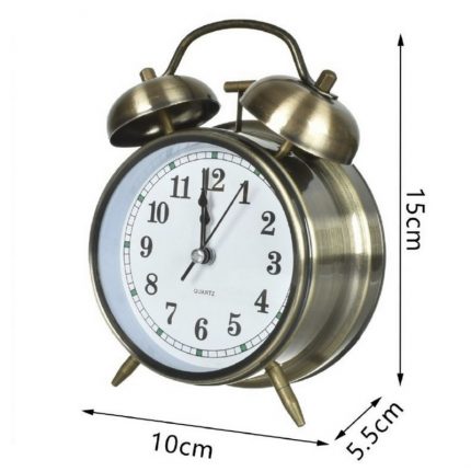 Ρολόι επιτραπέζιο μεταλλικό Vintage, 15x10x5,5cm
