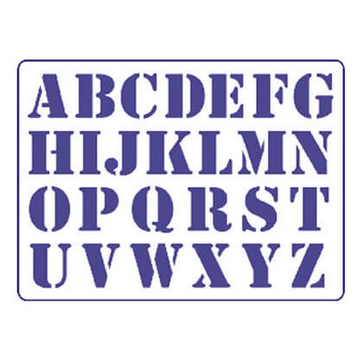 Stencil 3D 15x20cm Αγγλική αλφάβητος κεφαλαία, Pentacollection