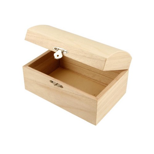 Κουτί ξύλινο με καμπυλωτό καπάκι 16,5x11x8,55 cm