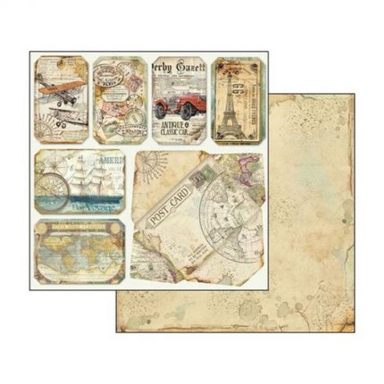 Χαρτιά scrapbooking 10τεμ Stamperia 20,3×20,3cm, Around the World