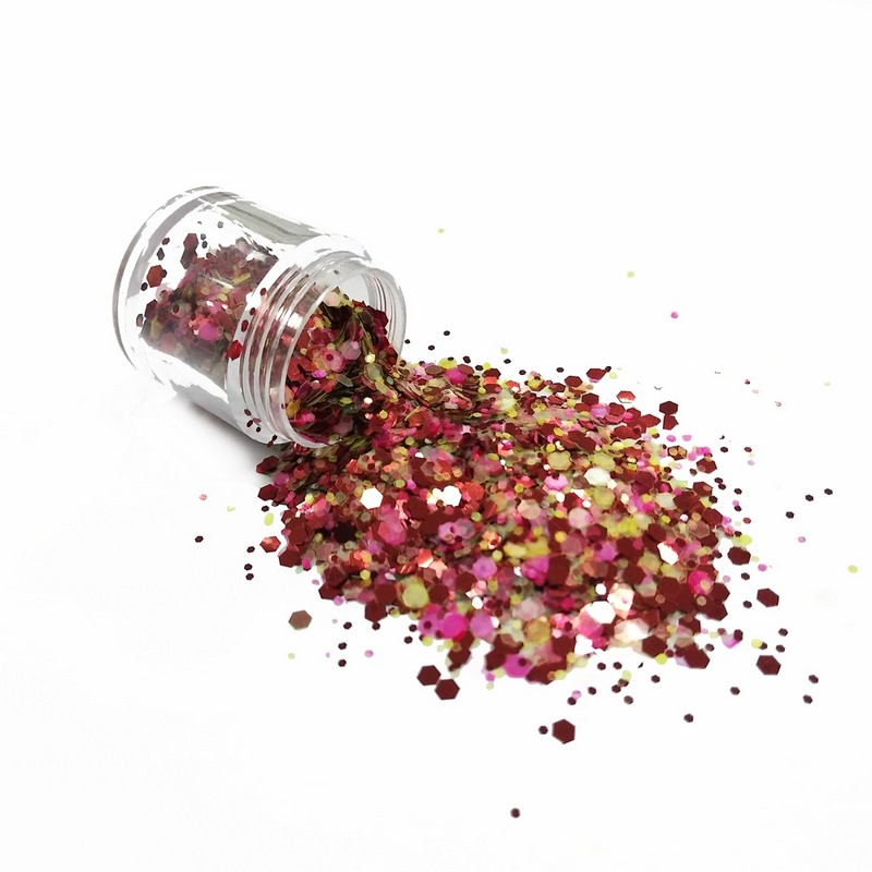 Χρυσόσκονη Chunky glitter 15gr,  Απαλό ροζ