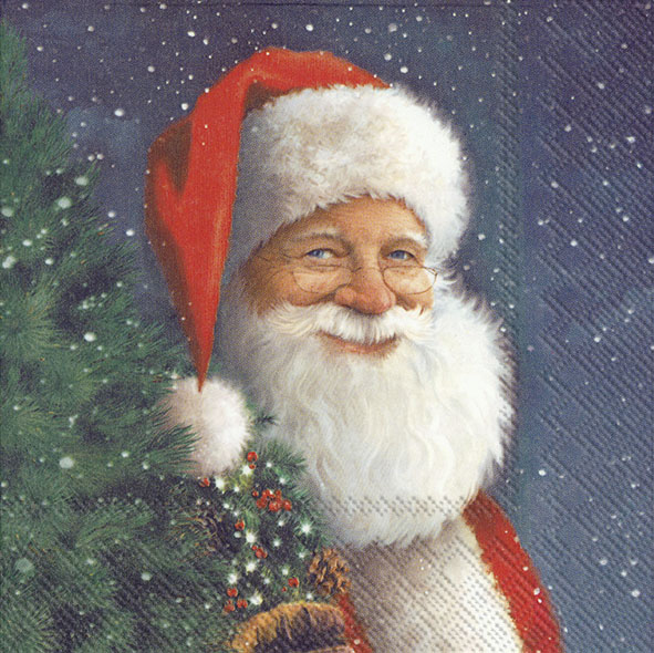 Χαρτοπετσέτα για decoupage, Santa is waiting for Christmas, 1 τεμ.