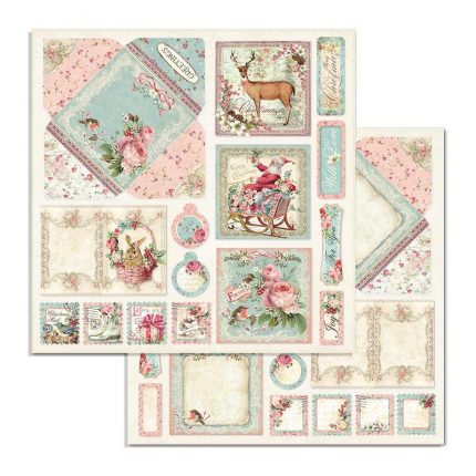 Χαρτιά scrapbooking 10τεμ, 30.5×30.5cm Stamperia, Pink Christmas