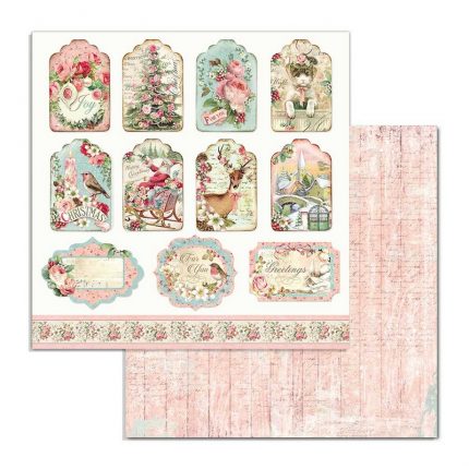 Χαρτιά scrapbooking 10τεμ, 30.5×30.5cm Stamperia, Pink Christmas