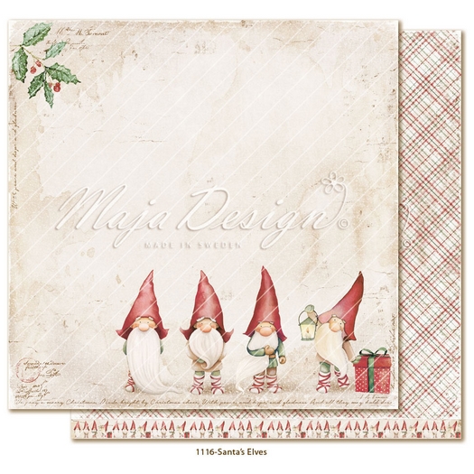 Χαρτί Scrapbooking Maja Collection διπλής όψης, Traditional Christmas - Santa's Elves