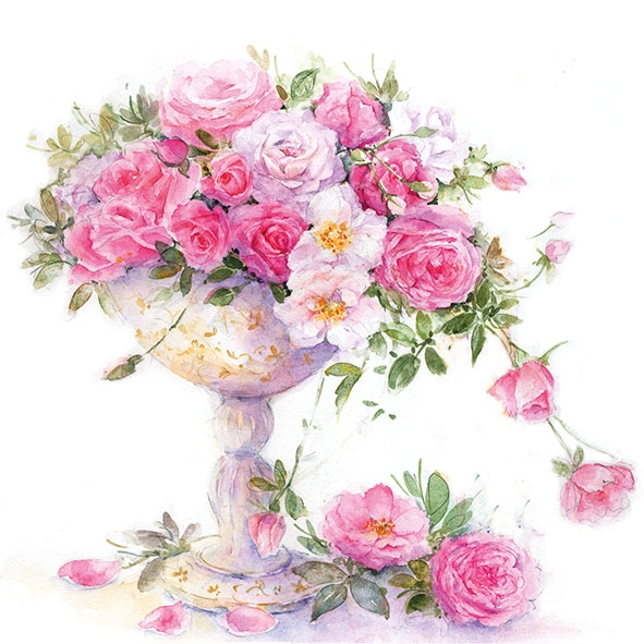 Χαρτοπετσέτα για decoupage, 1τεμ, Blossom Rose