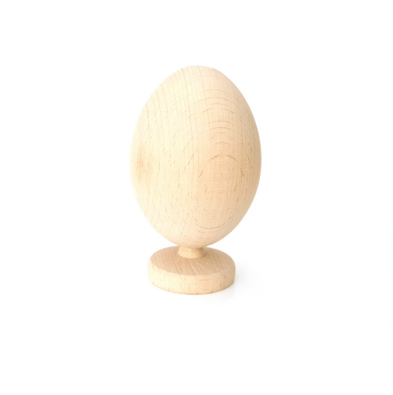 Αυγό ξύλινο με ενσωματωμένη βάση 5,50xY9cm