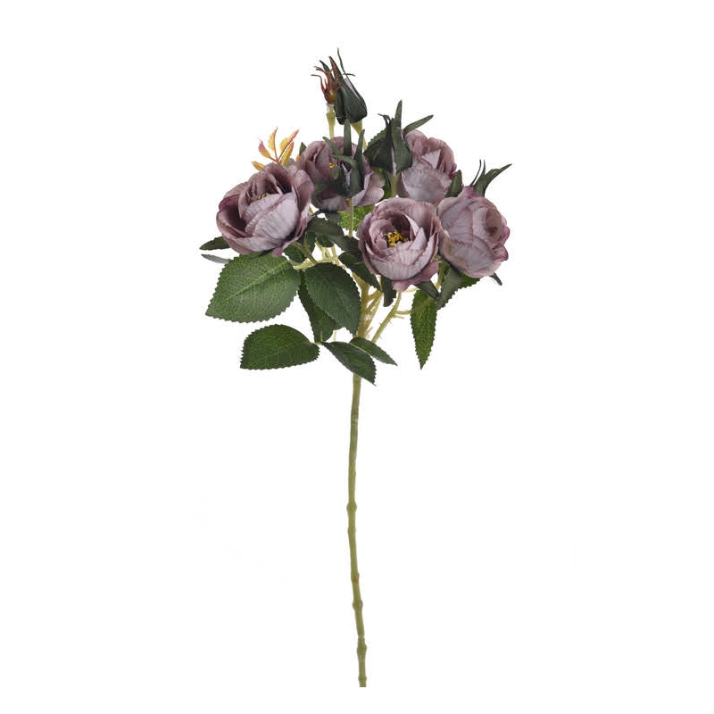 Μπουκέτο τριαντάφυλλα shabby purple, 54cm