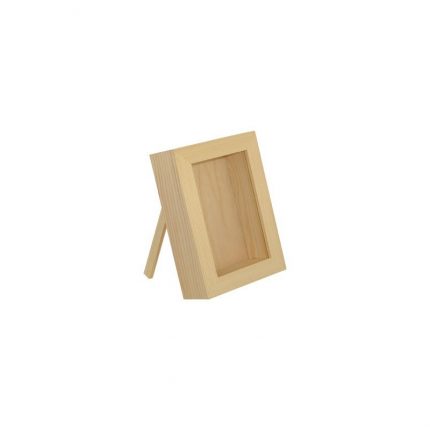 Κορνίζα ξύλινη 3D με γυαλί, 18x13x5cm