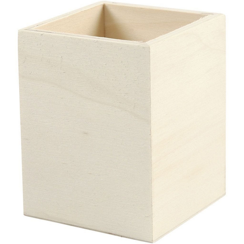 Μολυβοθήκη ξύλινη, 7,5x7,5x9,5cm