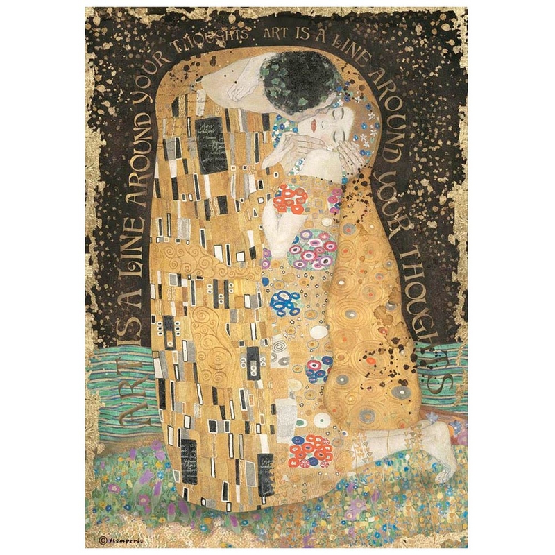 Ριζόχαρτο Stamperia 21x29cm, Klimt  The Kiss