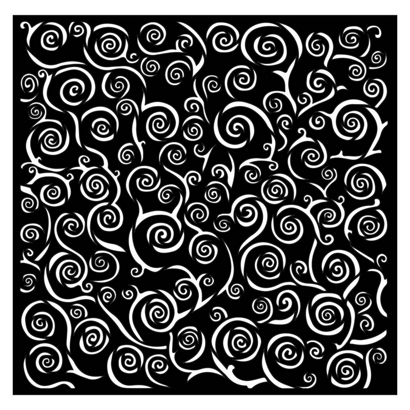 Thick Stencil Stamperia 18x18cm, Klimt, Spiral pattern