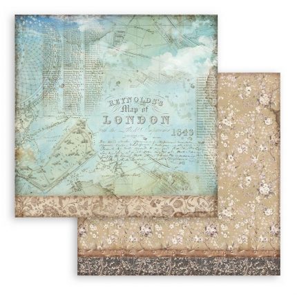 Χαρτιά scrapbooking Stamperia 10τεμ, 30.5x30.5cm, Maxi Background selection, Lady Vagabond Lifestyle