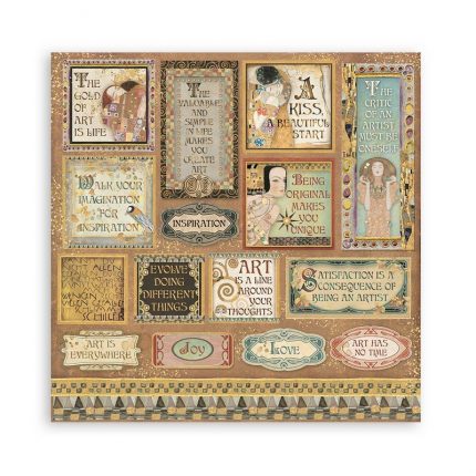 Χαρτιά scrapbooking Stamperia 10τεμ, 30.5x30.5cm, Klimt