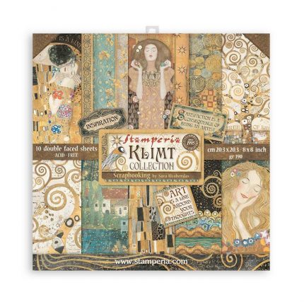 Χαρτιά scrapbooking Stamperia 10τεμ, 20.3x20.3cm, Klimt