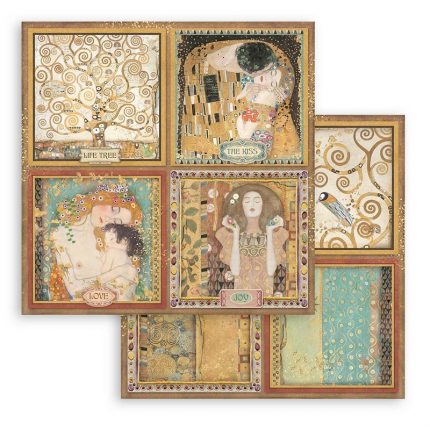 Χαρτιά scrapbooking Stamperia 10τεμ, 20.3x20.3cm, Klimt