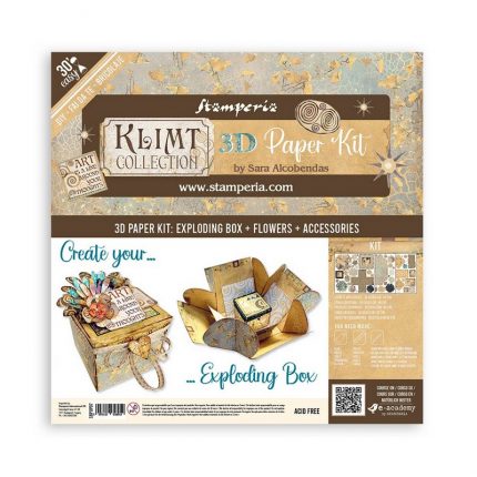 Κιτ δημιουργίας κουτιού 3D Exploding Box Stamperia, Klimt