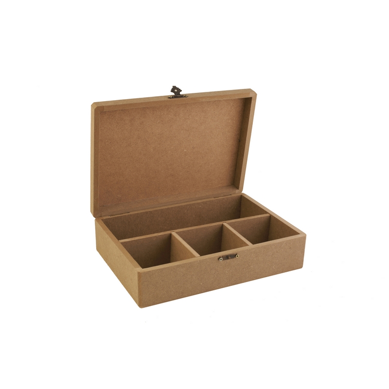 Κουτί με 4 χωρίσματα mdf , 26x18x8,5cm