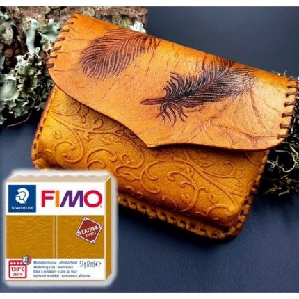 Πηλός Fimo Leather Effect 57gr (εφέ δέρματος) - Saffron Yellow