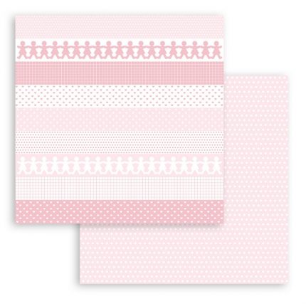 Χαρτιά scrapbooking Stamperia 10τεμ, 20.3x20.3cm, Backgrounds Selection, BabyDream Pink