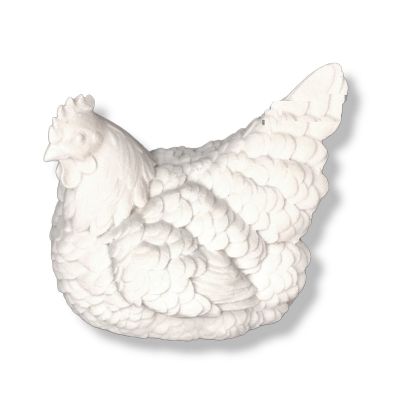 Κότα, διακοσμητικό από ρητίνη, 13x10 cm