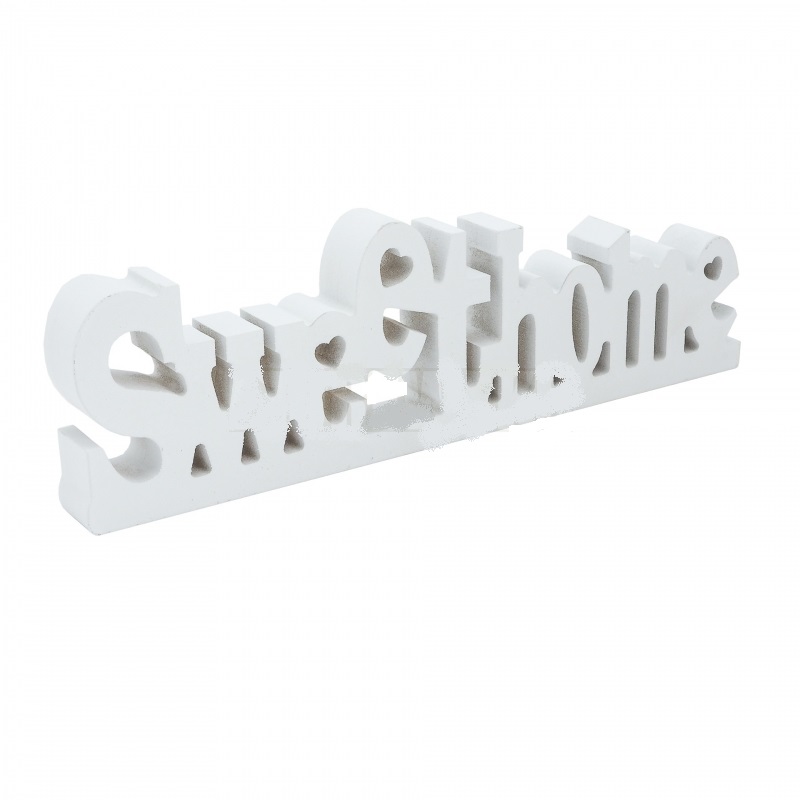 Sweet Home διακοσμητικό λευκό, 23x7.2cm