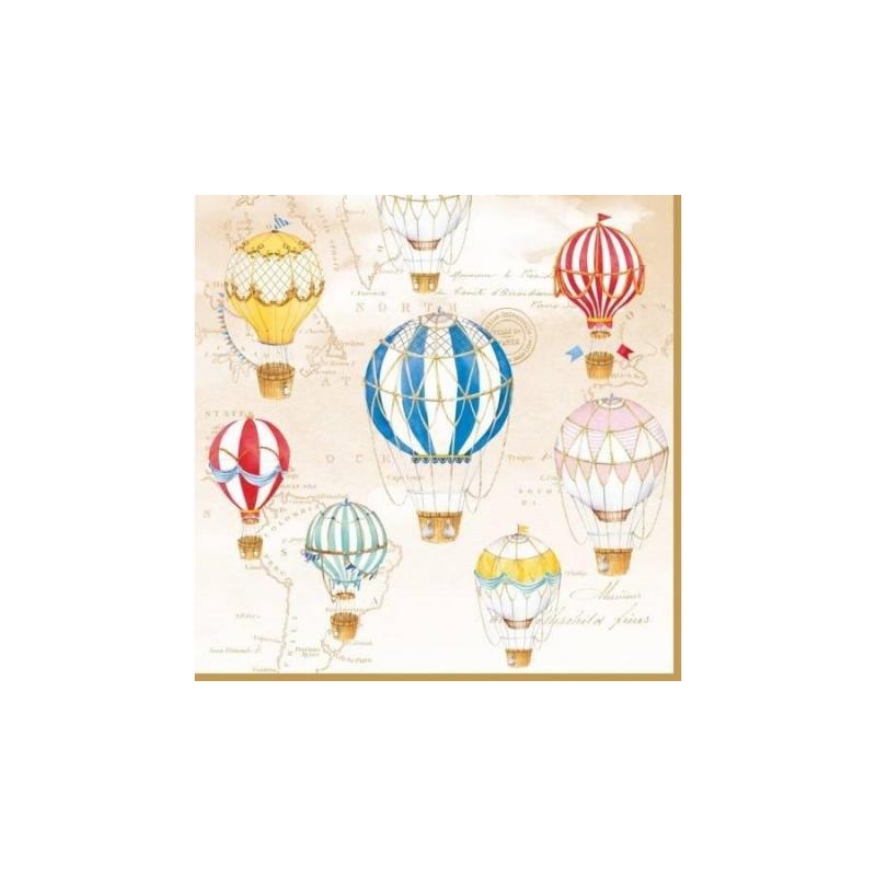 Χαρτοπετσέτα για Decoupage, Αερόστατα, 1τεμ