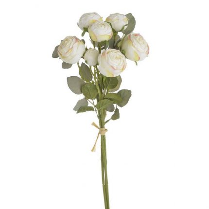 Τριαντάφυλλα μπουκέτο, 45cm, λευκά