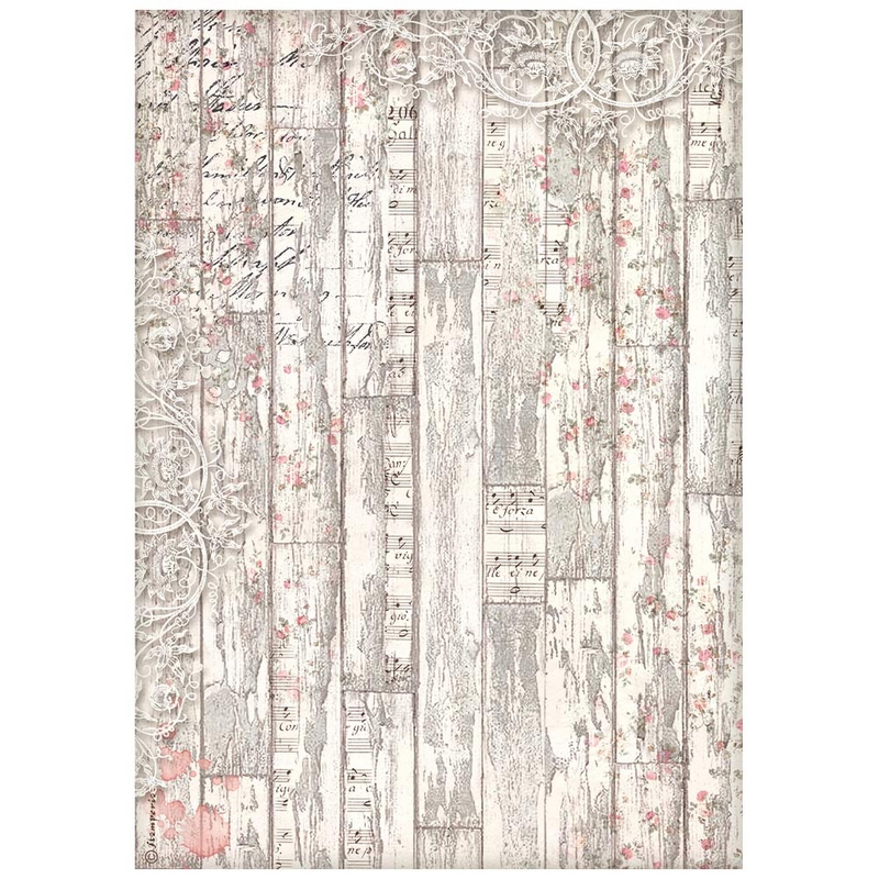 Ριζόχαρτο Stamperia 21x29cm, Sweet Winter, Wood pattern