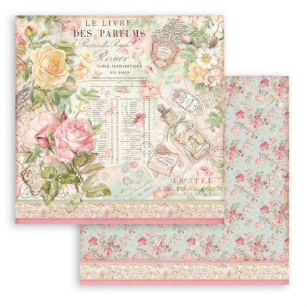 Χαρτιά scrapbooking Stamperia 10τεμ, 30.5x30.5cm, Rose Perfume