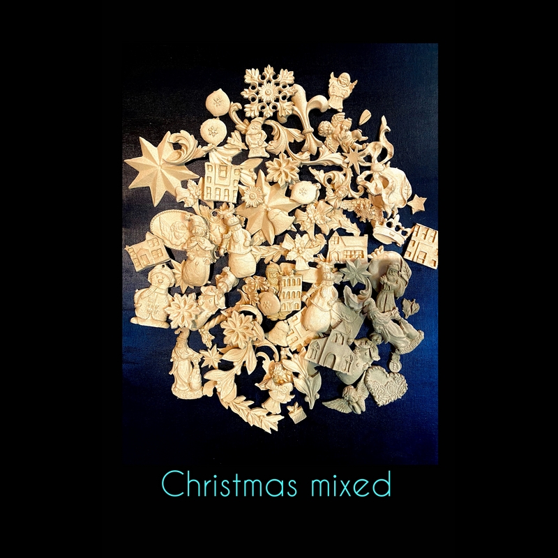 Ξυλόγλυπτα Perplex Woodart Christmas Mixed, 300gr