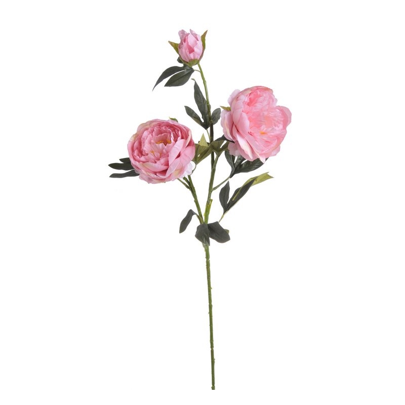 Παιώνια λουλούδι τεχνητό, ροζ απαλό, 76cm