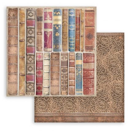 Χαρτιά scrapbooking 10τεμ, 20.3x20.3cm Stamperia, Backgrounds Selection - Vintage Library