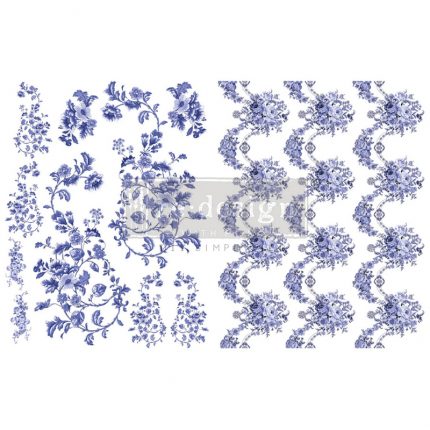 Χαρτί H2O Transfer Prima Re-Design, Azure Florals, 22x28cm