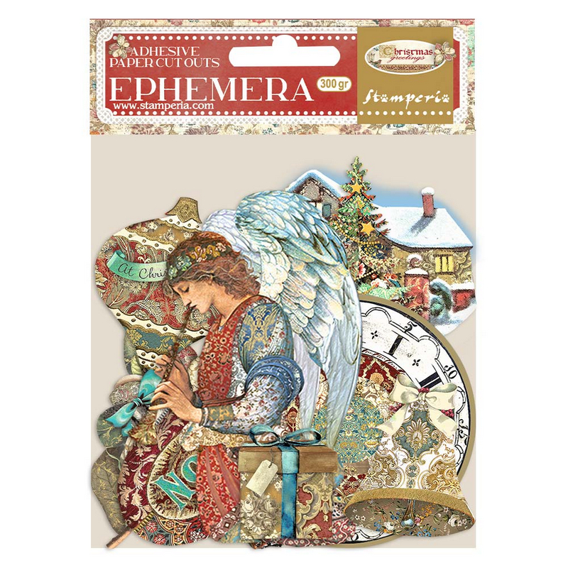 Αυτοκόλλητα Die Cuts-Ephemera Stamperia, Christmas Greetings