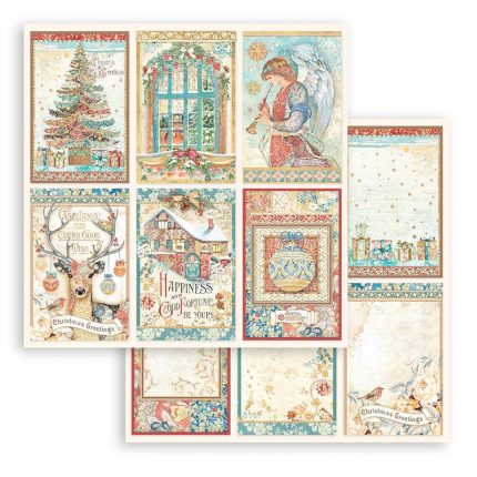Χαρτιά scrapbooking 10τεμ, 30.5×30.5cm Stamperia, Christmas Greetings