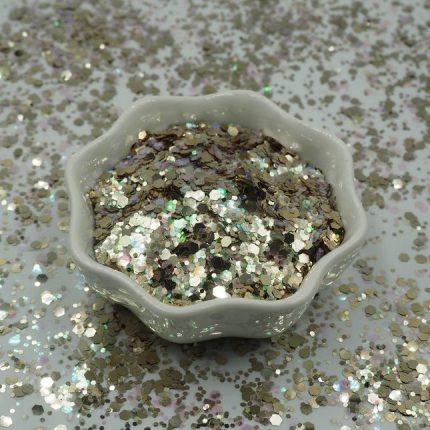 Χρυσόσκονη Chunky Glitter 40ml, Silver-Green