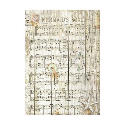 Σετ 8 ριζόχαρτα ντεκουπάζ Stamperia 10.5×14.8cm, Backgrounds, Songs of the Sea