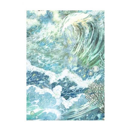 Σετ 8 ριζόχαρτα ντεκουπάζ Stamperia 10.5×14.8cm, Backgrounds, Songs of the Sea