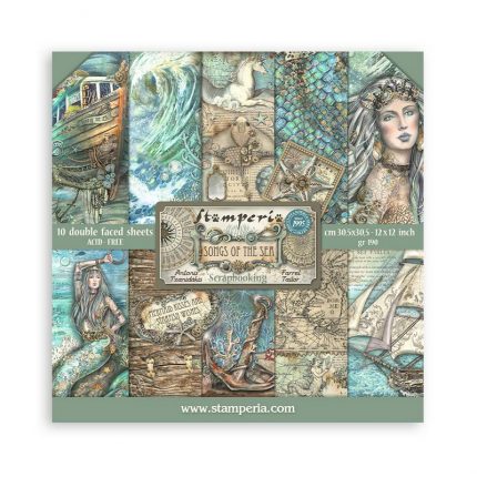 Χαρτιά scrapbooking 10τεμ, 30.5×30.5cm Stamperia, Songs of the Sea