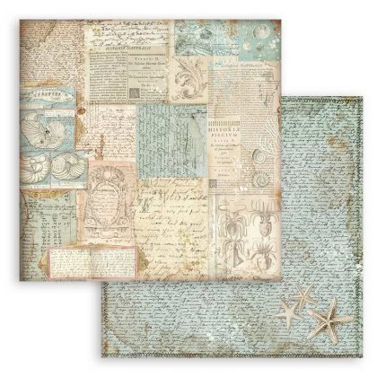 Χαρτιά scrapbooking 10τεμ, 30.5×30.5cm Stamperia, Songs of the Sea, Maxi Background