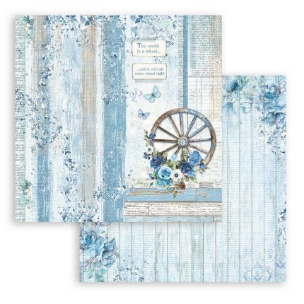 Χαρτιά scrapbooking 10τεμ, 20.3×20.3cm Stamperia, Blueland