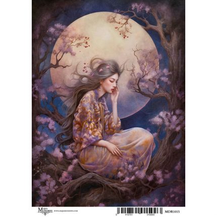 Ριζόχαρτο Maja's Memories, 30x42cm, Full moon at the trees