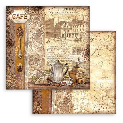 Χαρτιά scrapbooking 10τεμ, 30.5×30.5cm Stamperia, Coffee and Chocolate